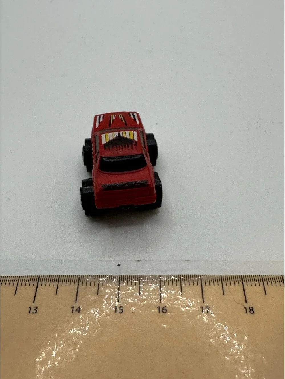Red Car Micro Mini Monster Wheels Machines Road Champs 1987